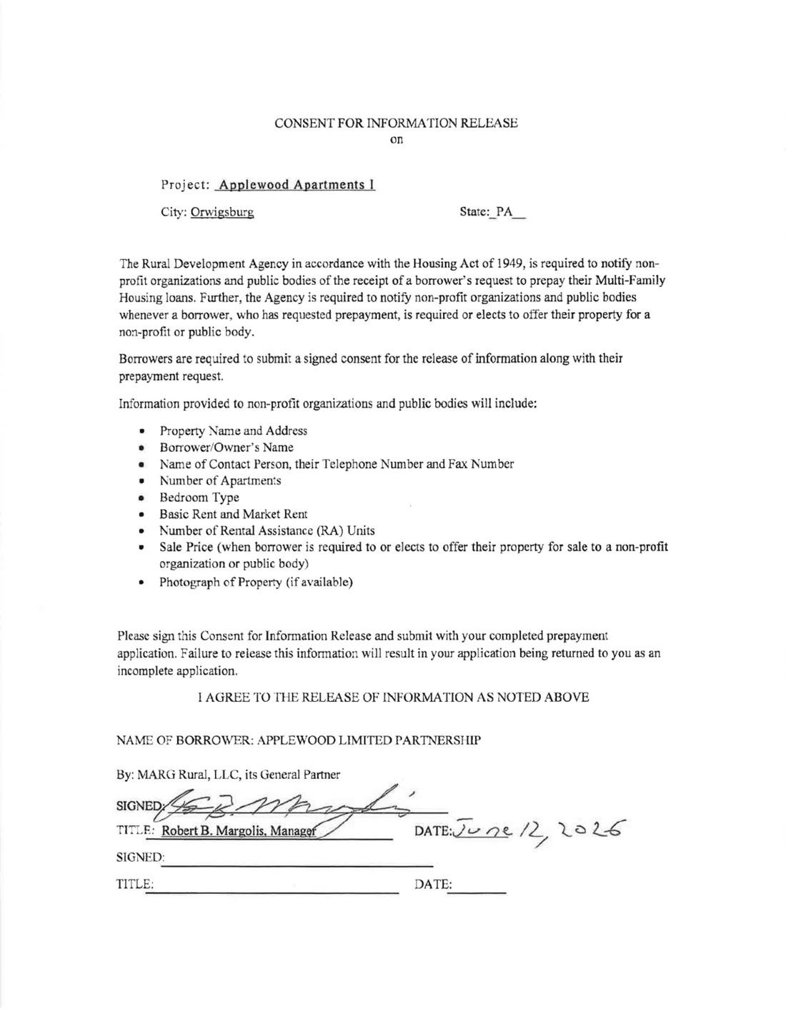 Page 4 of the owner's prepayment application.